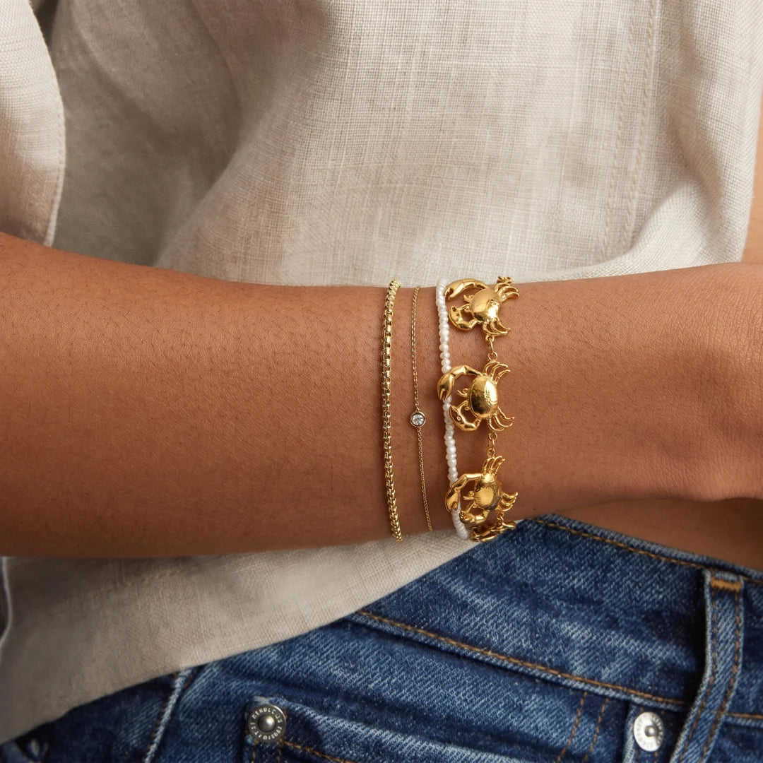 Crab Charm Bracelet