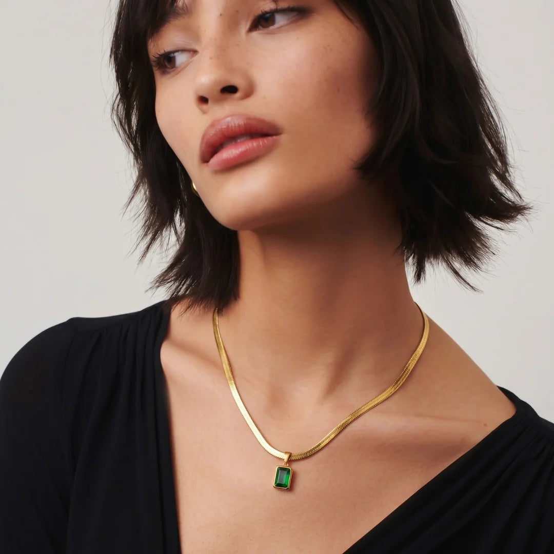 Emerald Pendant Necklace