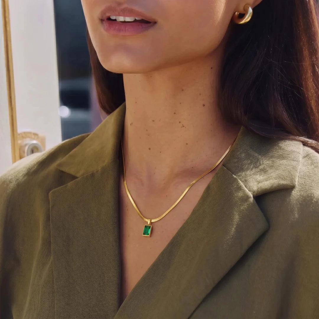 Emerald Pendant Necklace