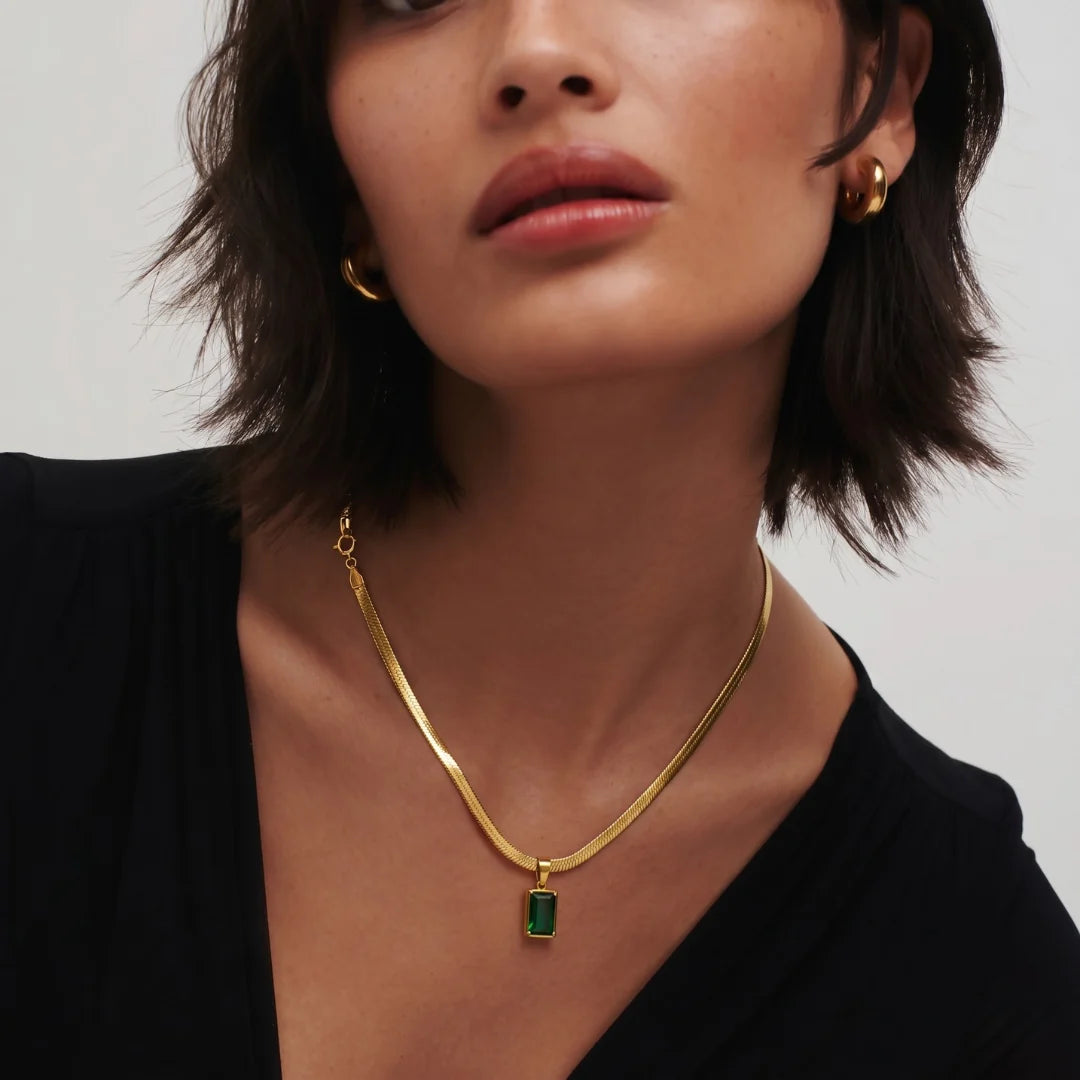 Emerald Pendant Necklace