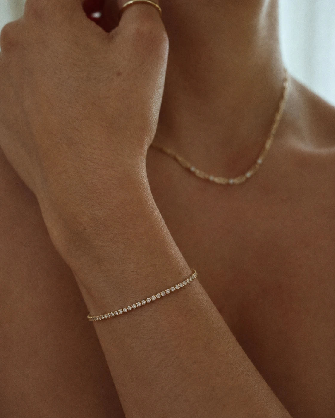 Slim Tennis Bracelet for Women