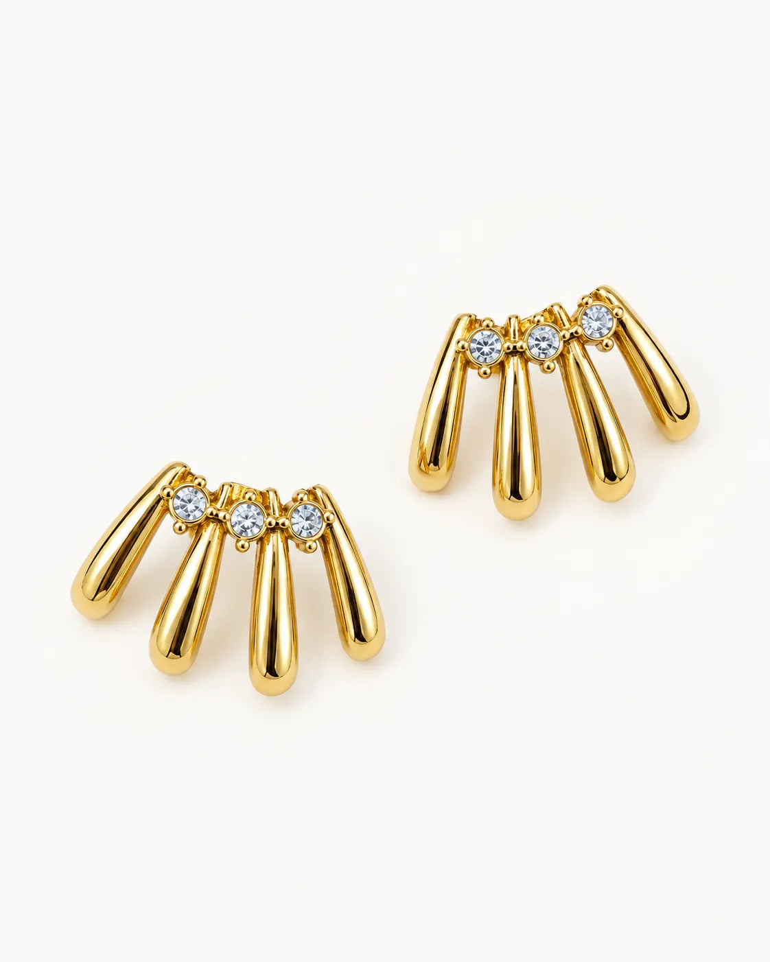 Crystal Spike Ear Jacket Earrings for Women